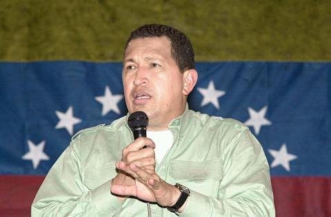 Former president of Venezuela, Hugo Chávez, in 2003. The Court found that he unlawfully removed judges for making decisions he disliked. © 2003 Agência Brasil, CC license.