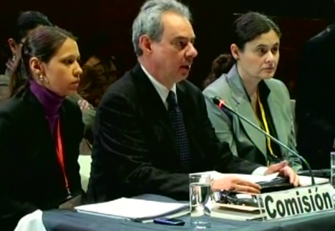 Representatives of the Inter-American Human Rights Commission make their opening statement in the Atala Riffo case. Inter-American Court of Human Rights © 2015