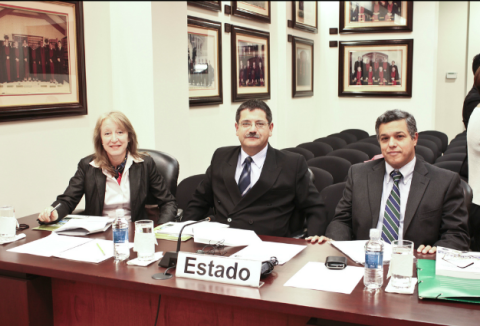 The representatives of the Commission in the Barbani Duarte et al. case. Inter-American Court of Human Rights © 2015