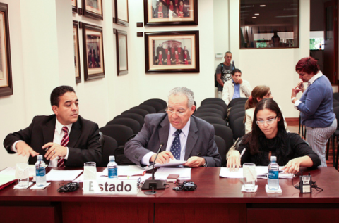 The representatives for the State in the Barrios Family case. Inter-American Court of Human Rights © 2015