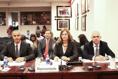 The representatives of the victims in the Castillo González case. Inter-American Court of Human Rights © 2015