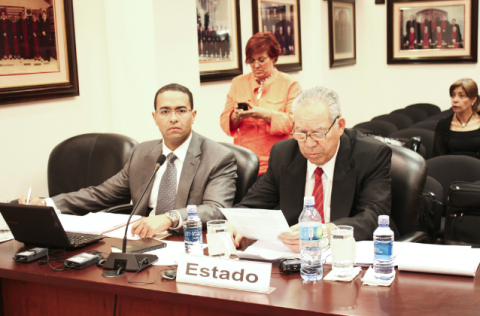 The representatives for the State in the Castillo González case. Inter-American Court of Human Rights © 2015