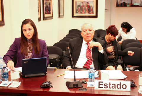 Representatives of the victim and of the state. Inter-American Court of Human Rights © 2015