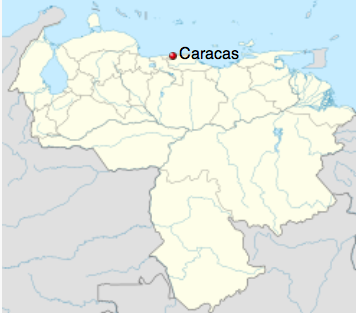 Venezuela, where Díaz Peña was accused of committing a bombing and then imprisoned. NordNordWest and ShadowFox, CC BY-SA 3.0