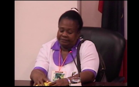 Ms. Sofía Roa Ramírez, one of the victims, testifies before the Court. Inter-American Court of Human Rights © 2015